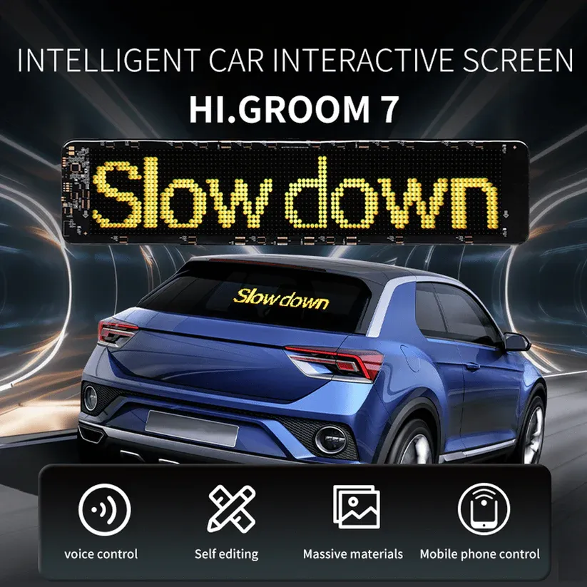 Truck Devil Eye Soft Screen Light Truck Car Eye Light Dynamic Led Flexible Screen Window Warning Light