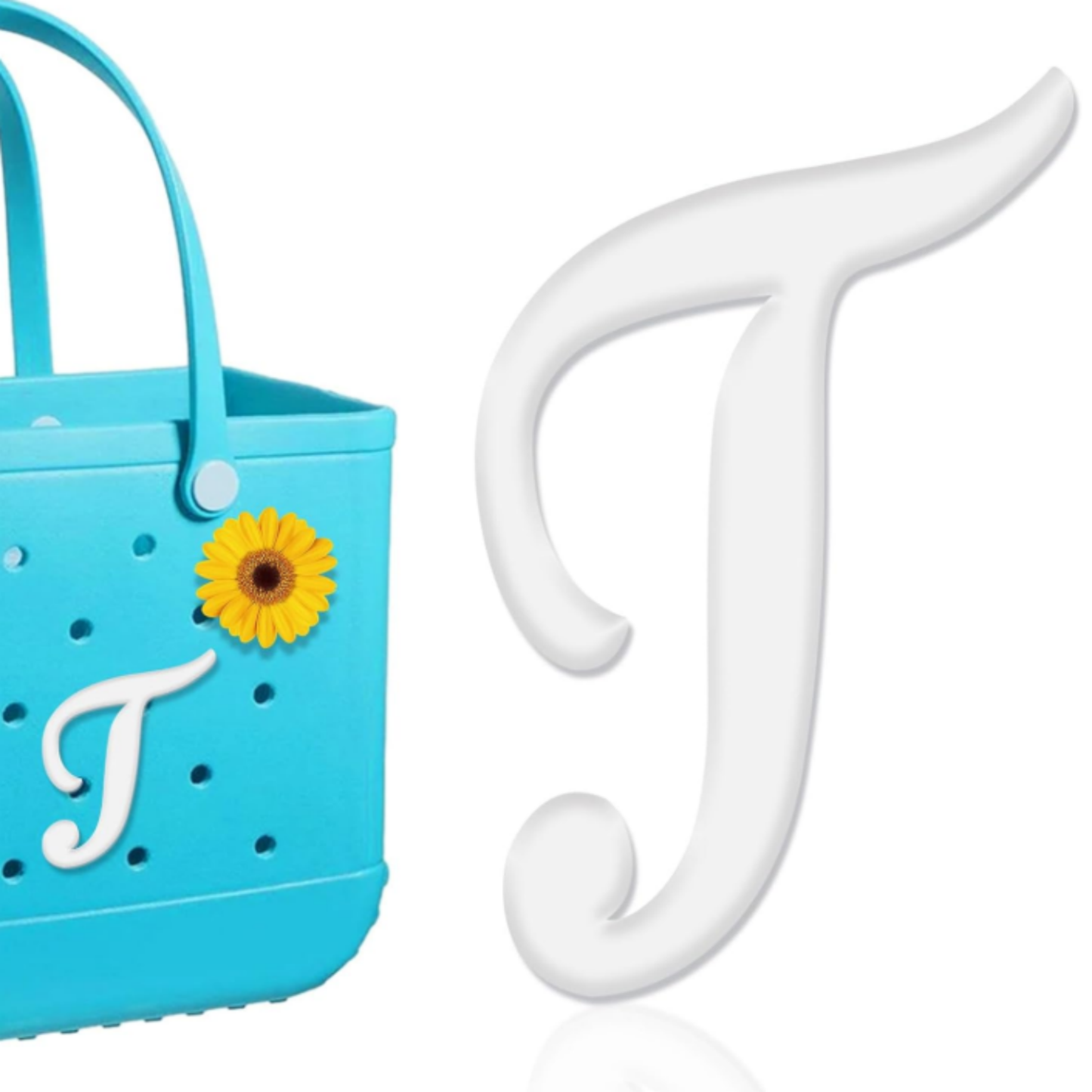 Mity rain Letter Charms for Bag,Alphabet Lettering Accessories Charms Compatible with Bag Original All Models, Insert Decorative Letter for Handbag Beach Tote Bag A