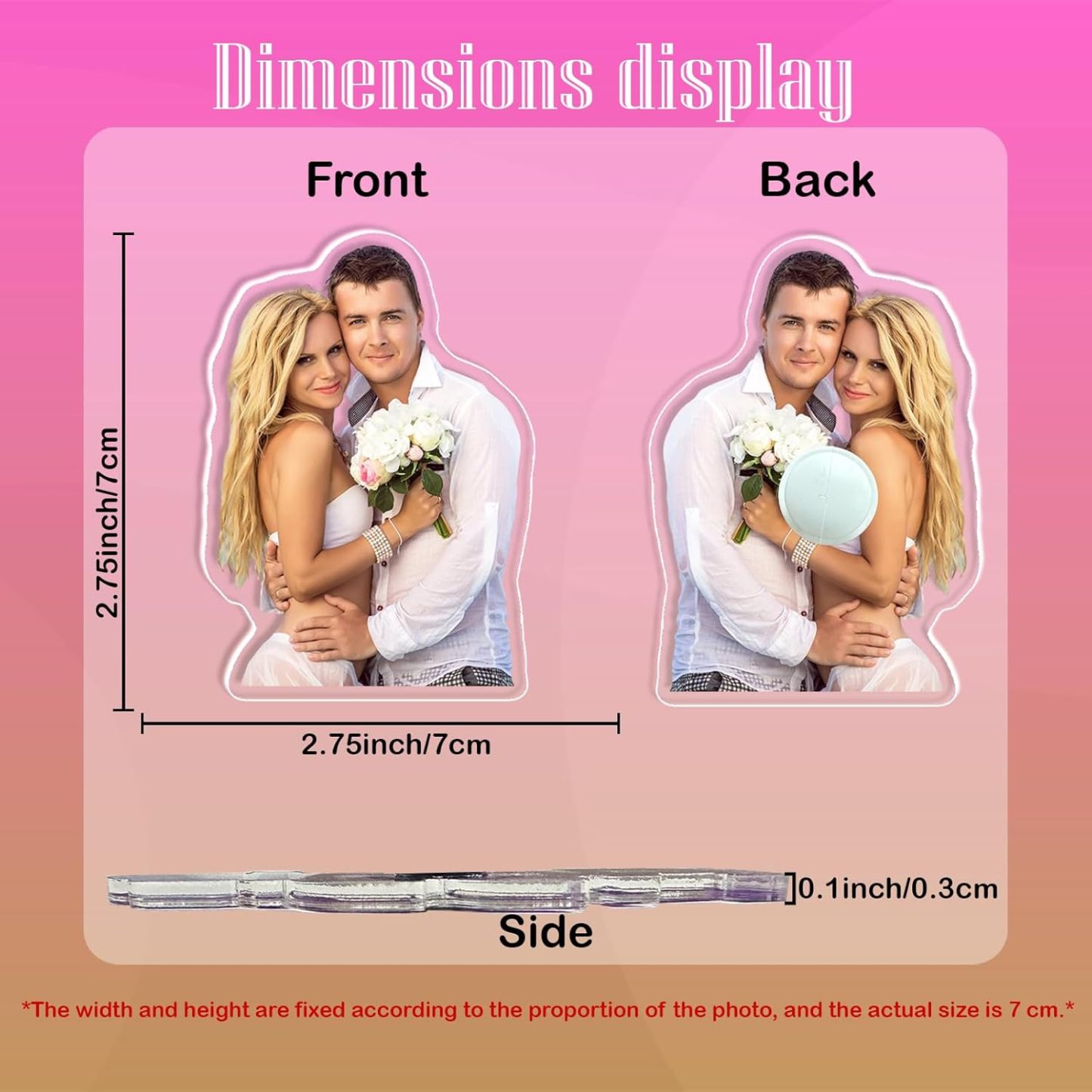 Custom Charms for Bags with Photo Text Personalized Tote Bag Charms, Acrylic Beach Bag Accessories Charms Beach Tote Decoration Mother's Day Gifts