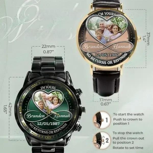 Couple Photo Upload - Custom Stainless Steel Watches