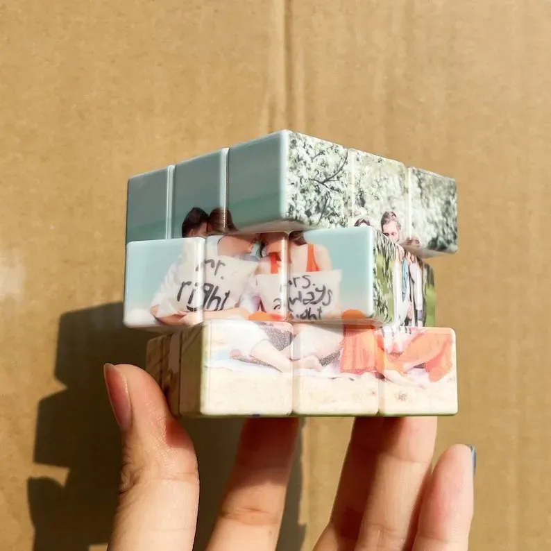Custom Multiphoto Rubik’s Cube Gift for Couples