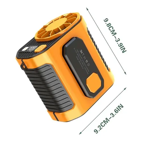 Portable Waist Clip on Fan Hanging Cooling Fan USB Rechargeable Power Bank Fan