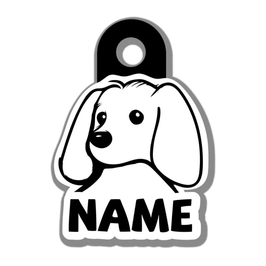 Custom Name Dog Tag with Personalized Outline Dog ID Tag Gift for Pet Lover