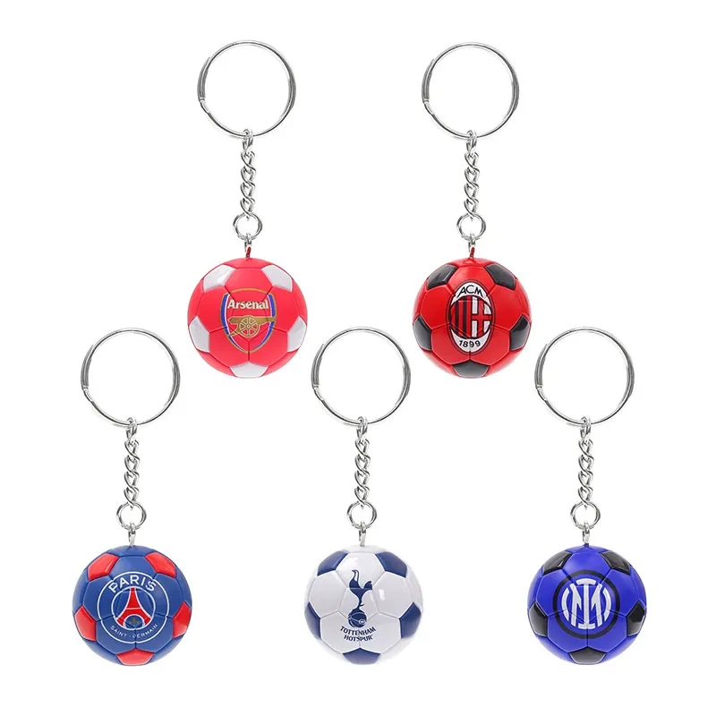 Mini Football Pendant Keychain Real Madrid Pendant World Cup Souvenir Birthday Gift For Boys Fans