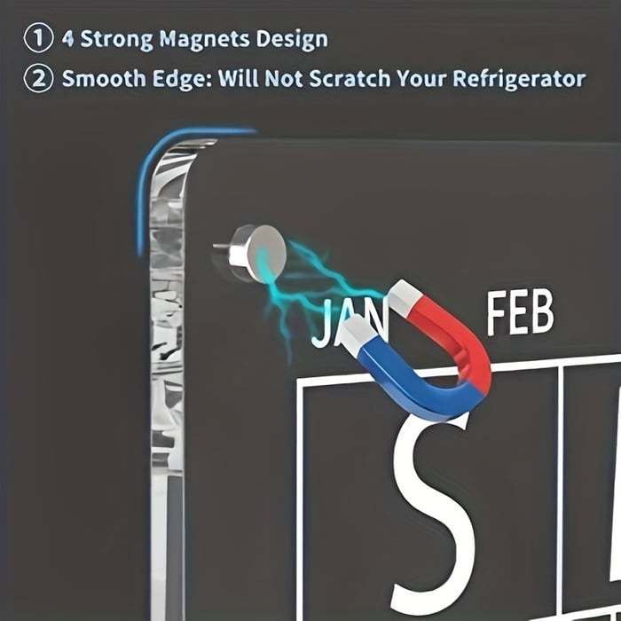 Magnetic Schedule Planner For Fridge Permanently Reusable