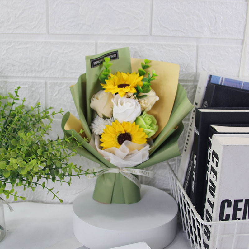 Custom Photo Plush Keychain Doll Bouquet Personalized Cartoon Mini Doll Flowers Mother's Day Gift