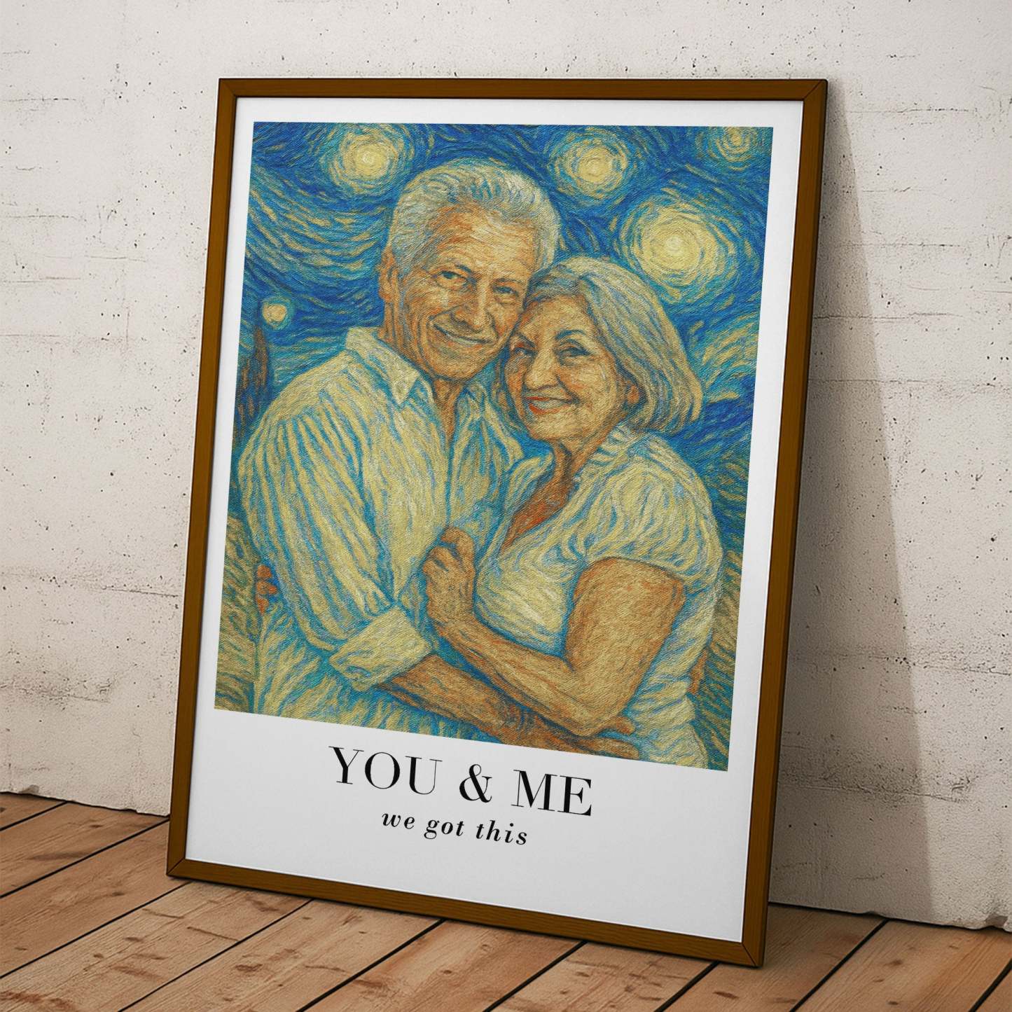Van Gogh Wall Art You & Me We Got This - Personalized Photo Poster/Canvas