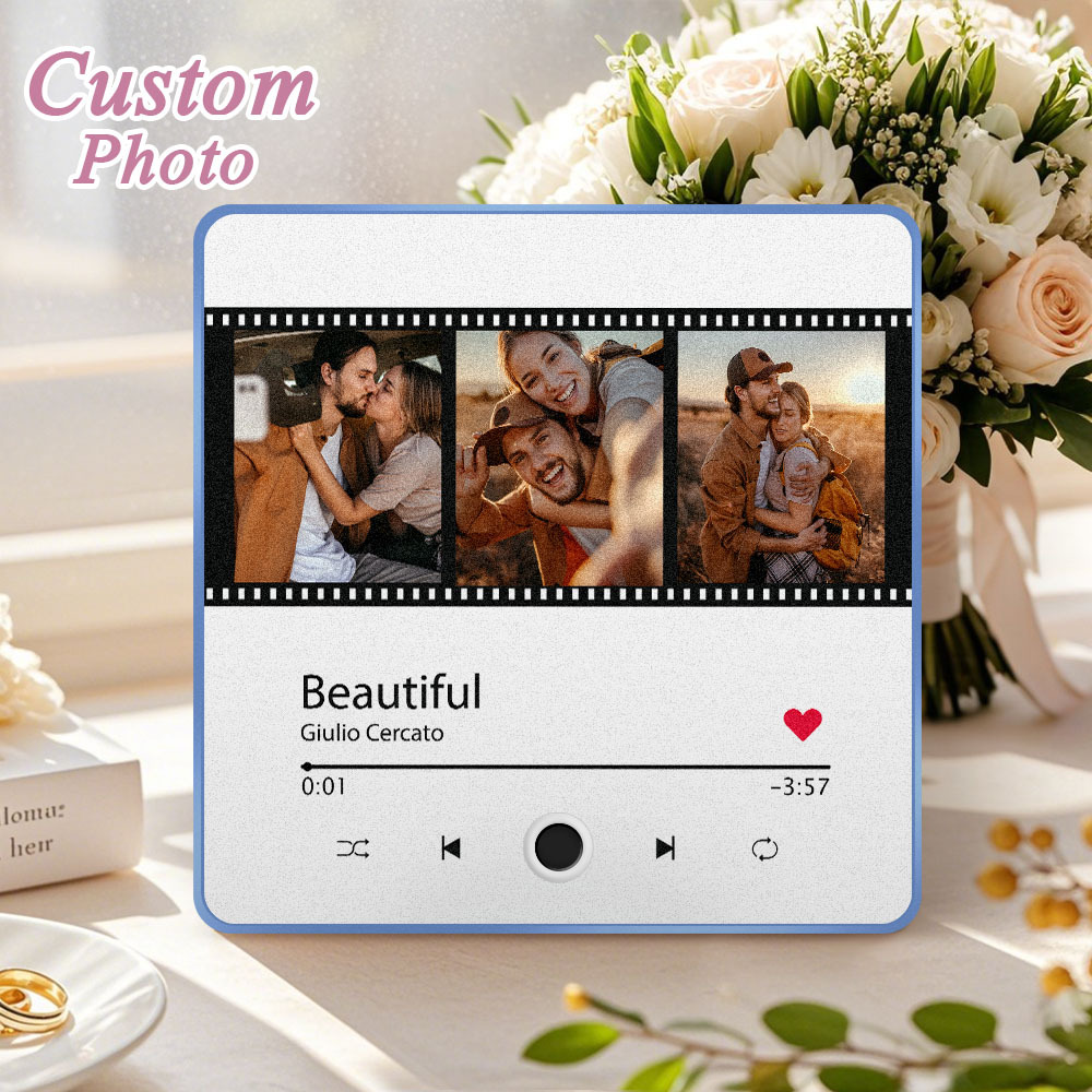 Personalized Film style Photo Music Fridge Magnet Pro Can Be Played Music The Best Anniversary Gift For Her - soufeelus