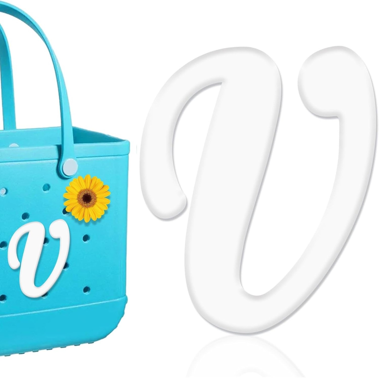 Mity rain Letter Charms for Bag,Alphabet Lettering Accessories Charms Compatible with Bag Original All Models, Insert Decorative Letter for Handbag Beach Tote Bag A