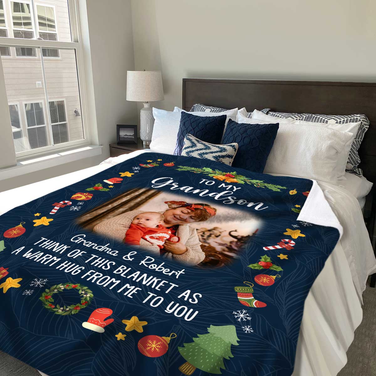 To My Granddaughter Blanket, Granddaughter Blanket, Personalized Gift For Granddaughter From Grandma, Christmas Blanket For Granddaughter