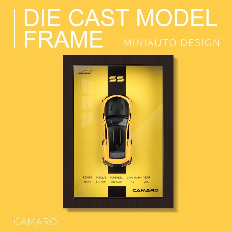 1:32 Car Model Photo Frame 3D Hanging Painting Alloy Car Model 3D Ornaments