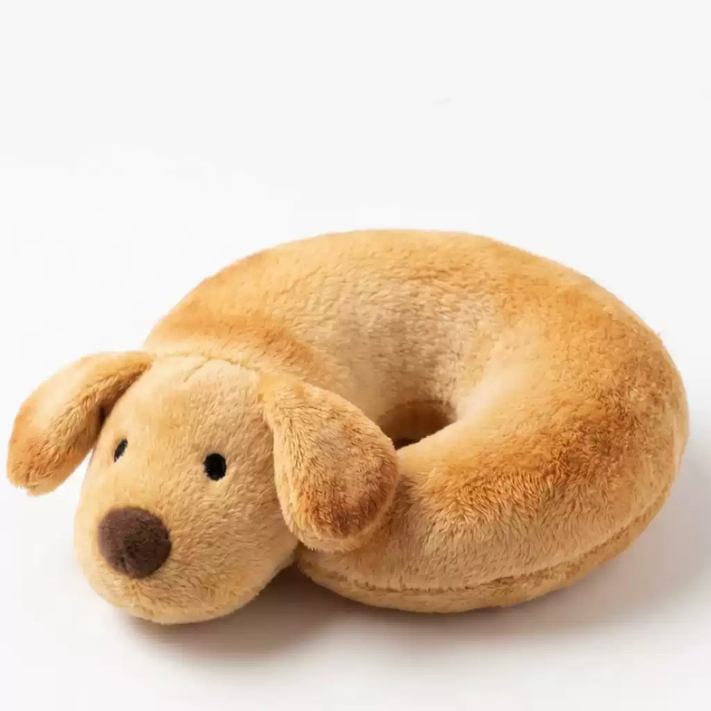 Caramel Bagel Dog Plush Keychain - Cute & Funny Dog Donut Stuffed Toy, Unique & Aesthetic Bag Charm, Quirky Gift for Friends