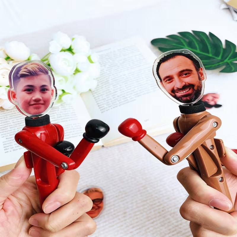 Personalized Face Ballpoint Pen – Custom Face Fighting Pen with Interactive Punching Arms, Funny Gift for Friends & Coworkers