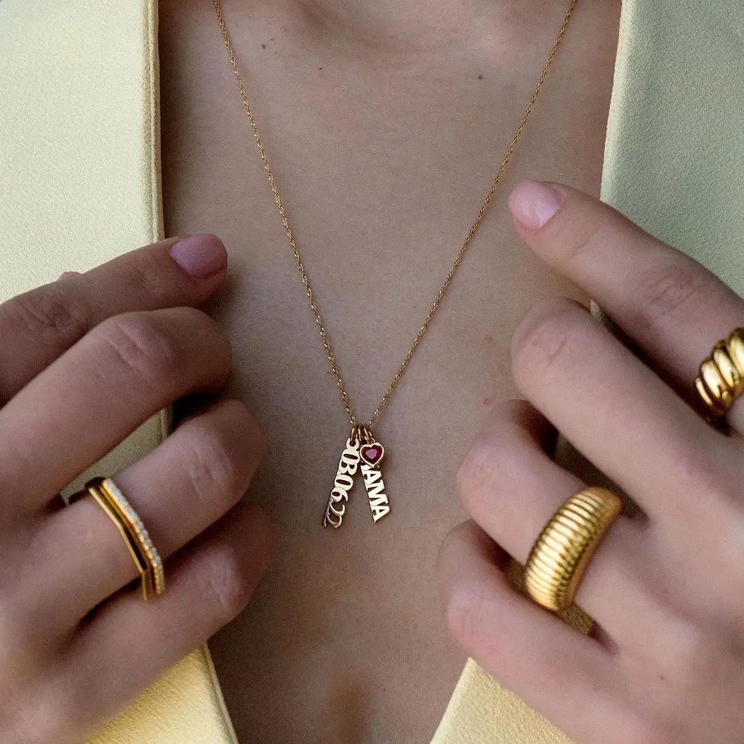 Custom Chain Name Necklace Multi-name Necklace Diamond Name Necklace Gift For Her