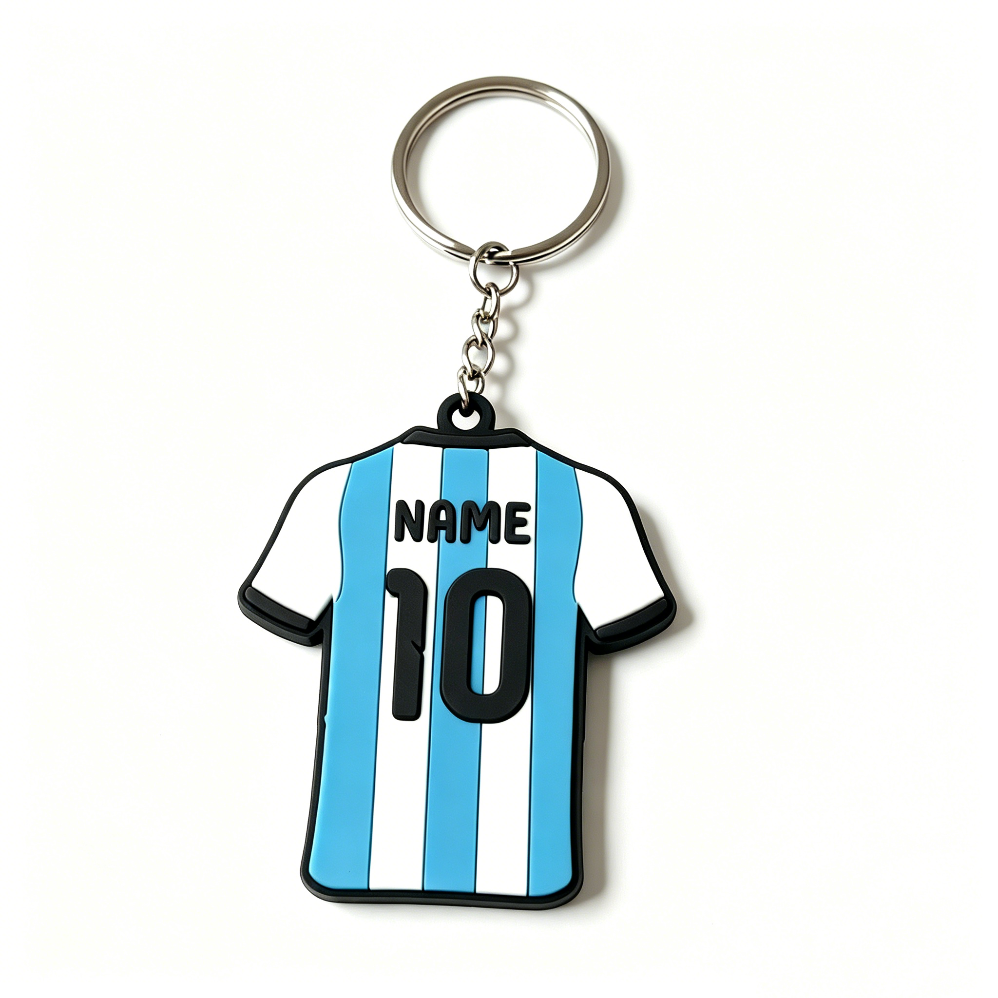 Custom Name & Number Soccer Jersey Keychain – Personalized 3D Printed Football Kit Bag Tag for Sports Fans and Gifts