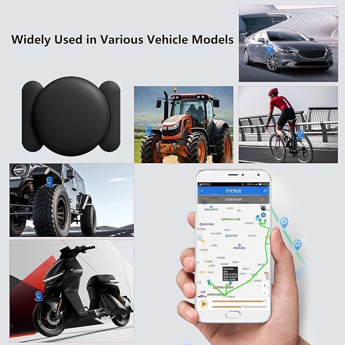 Mini GPS Tracker for Vehicles Hidden No Monthly Fee Real Time Car Tracker Device Works with Find My iOS Tracking Device for Kids Dogs Cats Elderly Anti-Theft Car GPS Tag