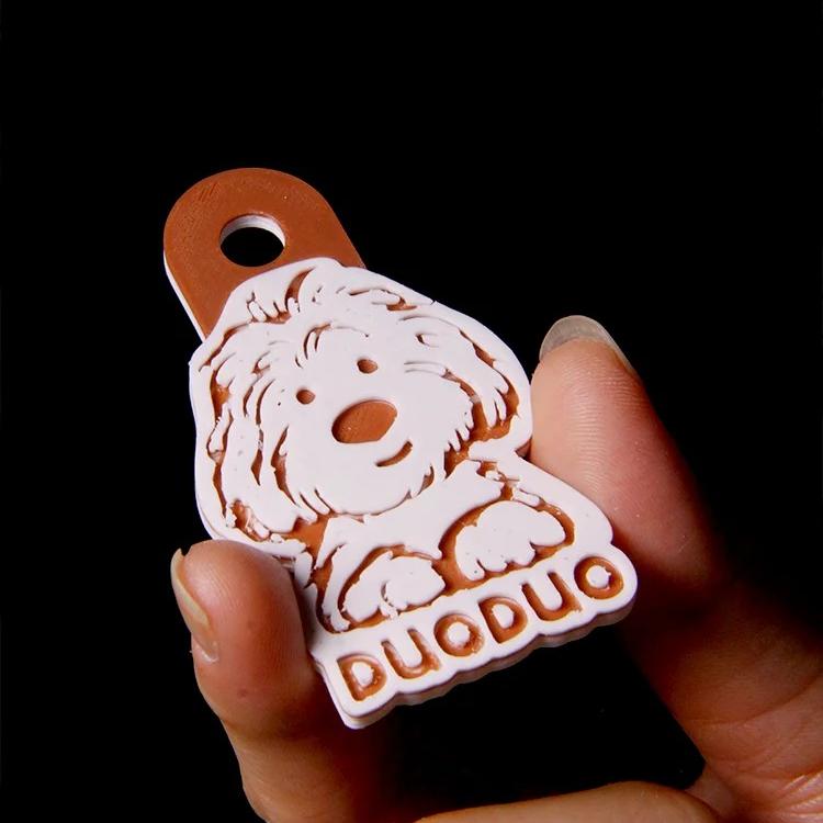 Custom Name Dog Tag with Personalized Outline Dog ID Tag Gift for Pet Lover