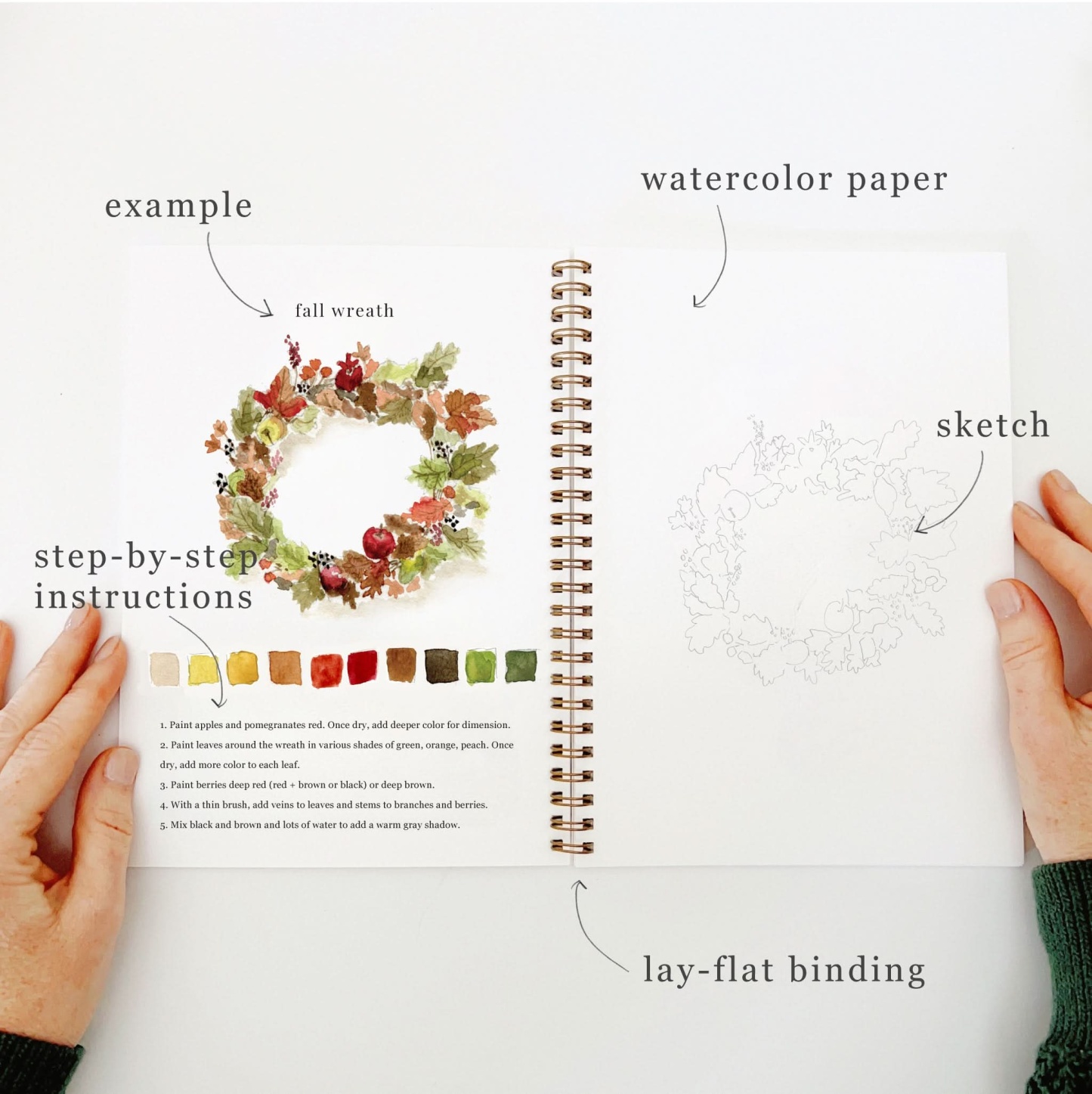 LAST DAY SALE 50% OFF - Watercolor Workbook Say Goodbye to Anxiety Awaken your artistic talent