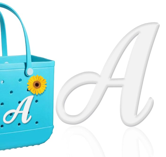 Mity rain Letter Charms for Bogg Bag,Alphabet Lettering Accessories Charms Compatible with Bogg Bag Original All Models, Insert Decorative Letter for Handbag Beach Tote Bag A