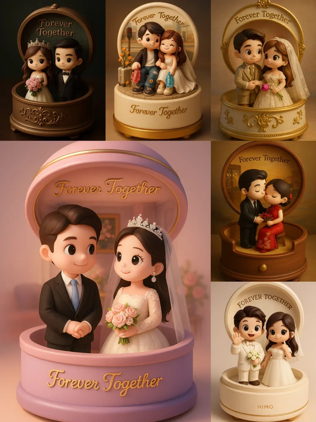 Custom Toy Figure 3D Mini Figures Music Box Personalization Photo Blind Box Gifts For Couple