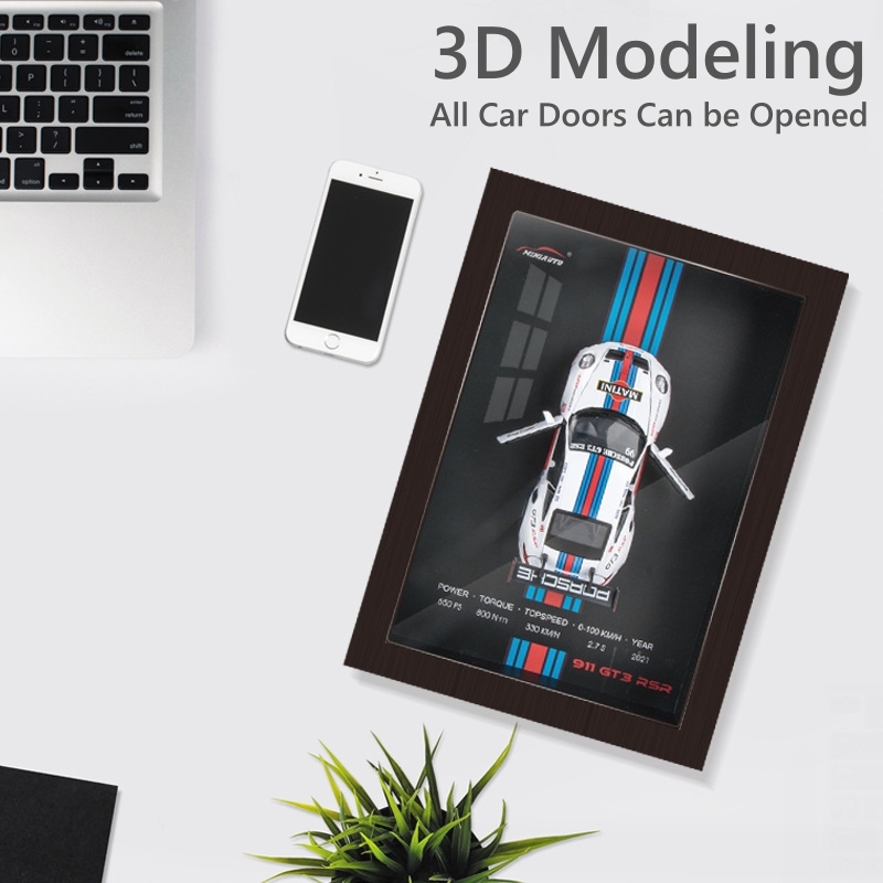 1:32 Car Model Photo Frame 3D Hanging Painting Alloy Car Model 3D Ornaments