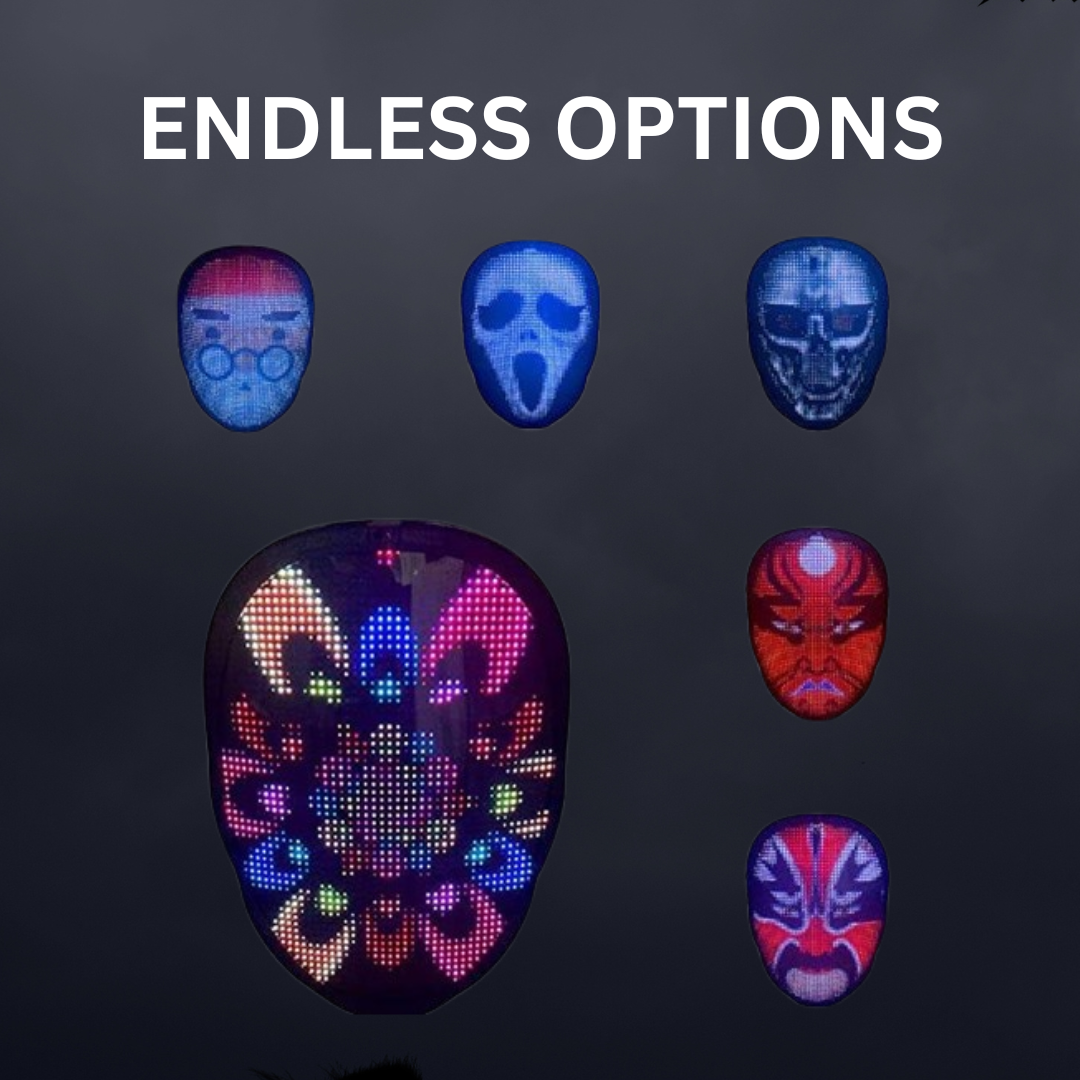 LED Digital Mask Custom Texts and Endless Options Cool Halloween Gift