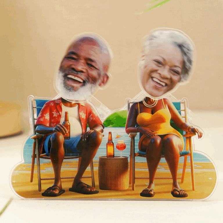 Personalized Face Dad and Mom Shaking Head Standee Gift for Dad and Mom - soufeelus