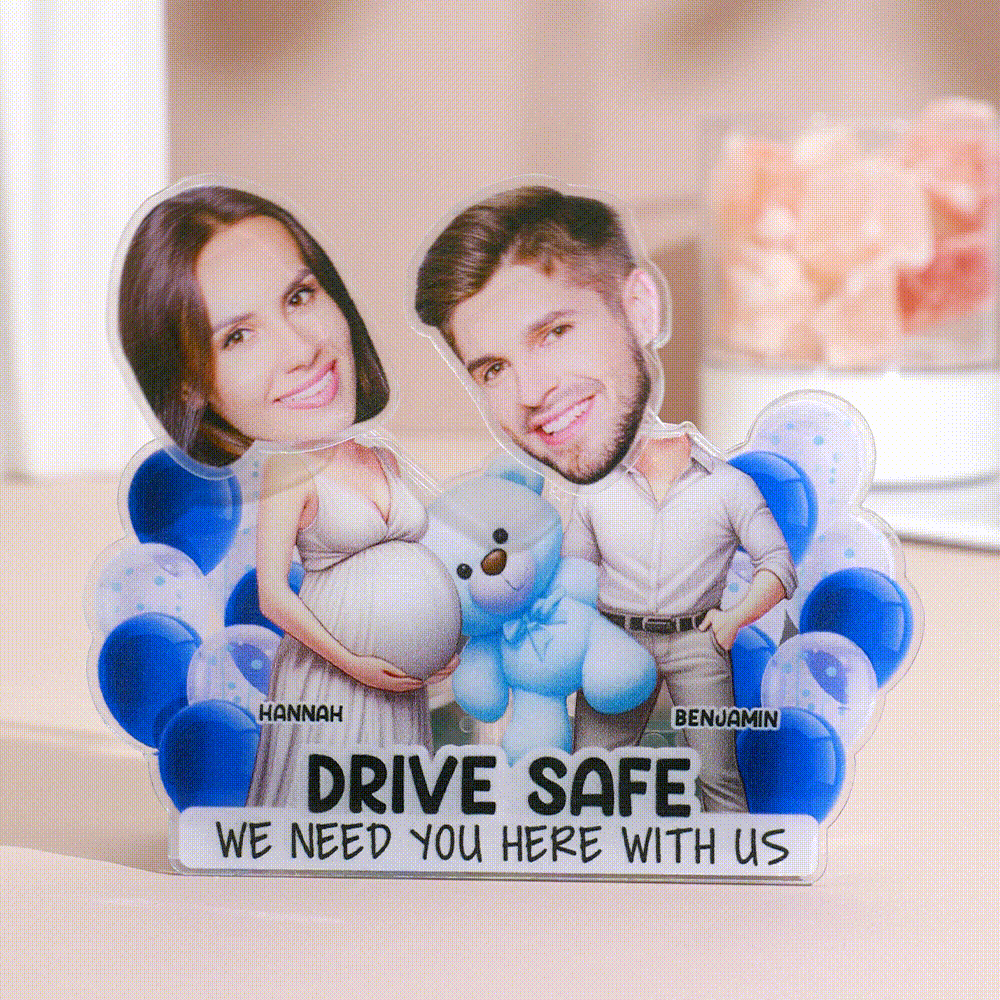 Personalized Face Drive Safe Couple Shaking Head Standee Gift for Couple - soufeelus