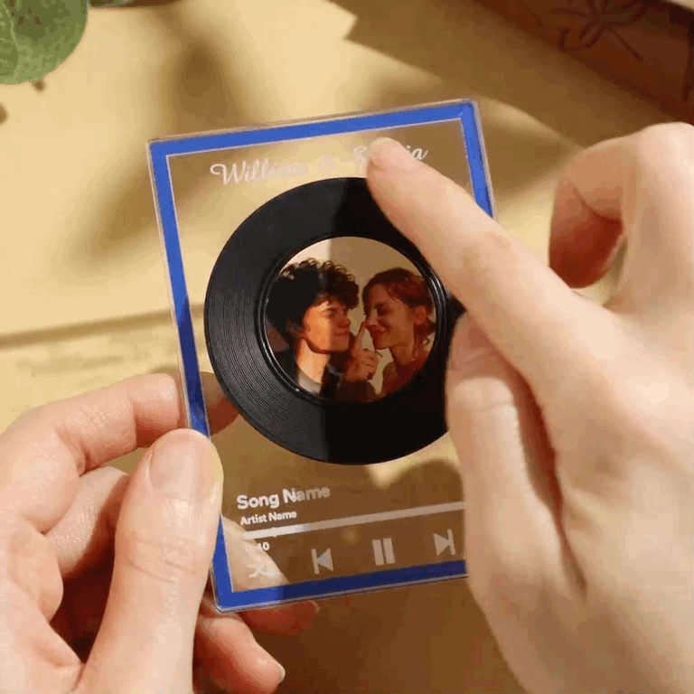 Personalized NFC Vinyl Record Plaque Rotatable Vinyl Record Music Plaque Gift for Lover - soufeelus