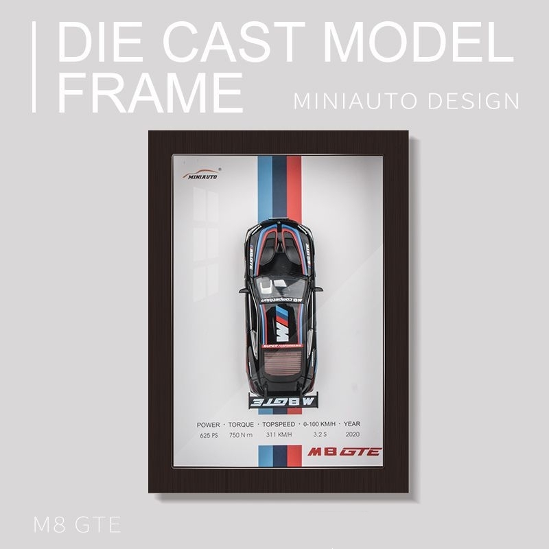 1:32 Car Model Photo Frame 3D Hanging Painting Alloy Car Model 3D Ornaments