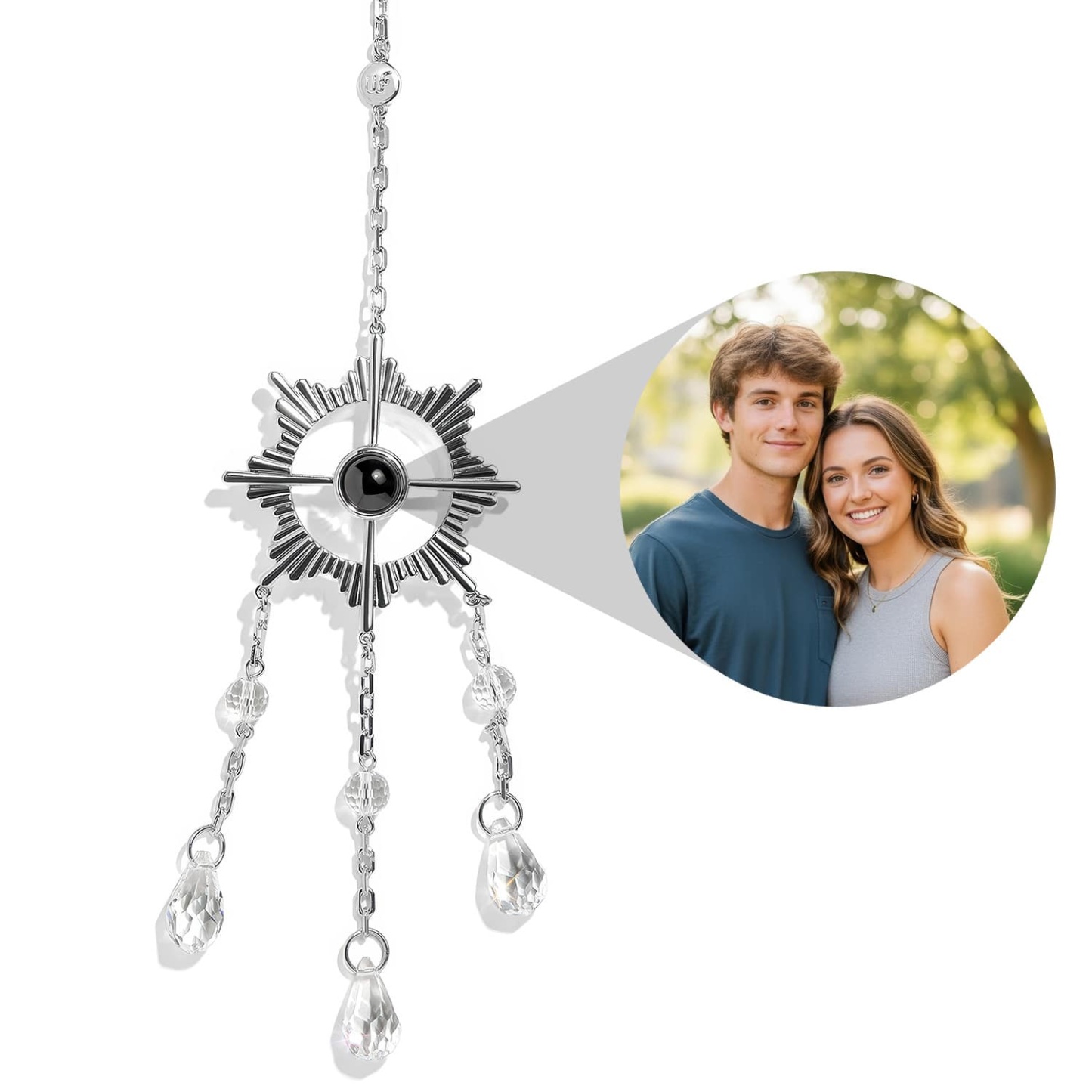 Personalized Butterfly Photo Sun Catcher Projection Ornament