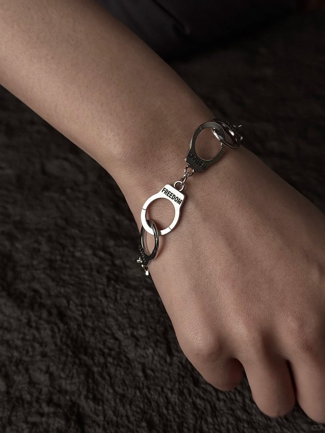 Paradox of Freedom Dual-Symbol Handcuff Bracelet