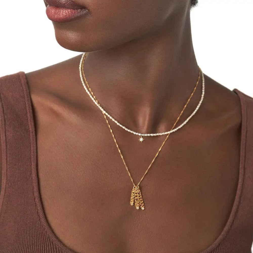 Custom Chain Name Necklace Multi-name Necklace Diamond Name Necklace Gift For Her