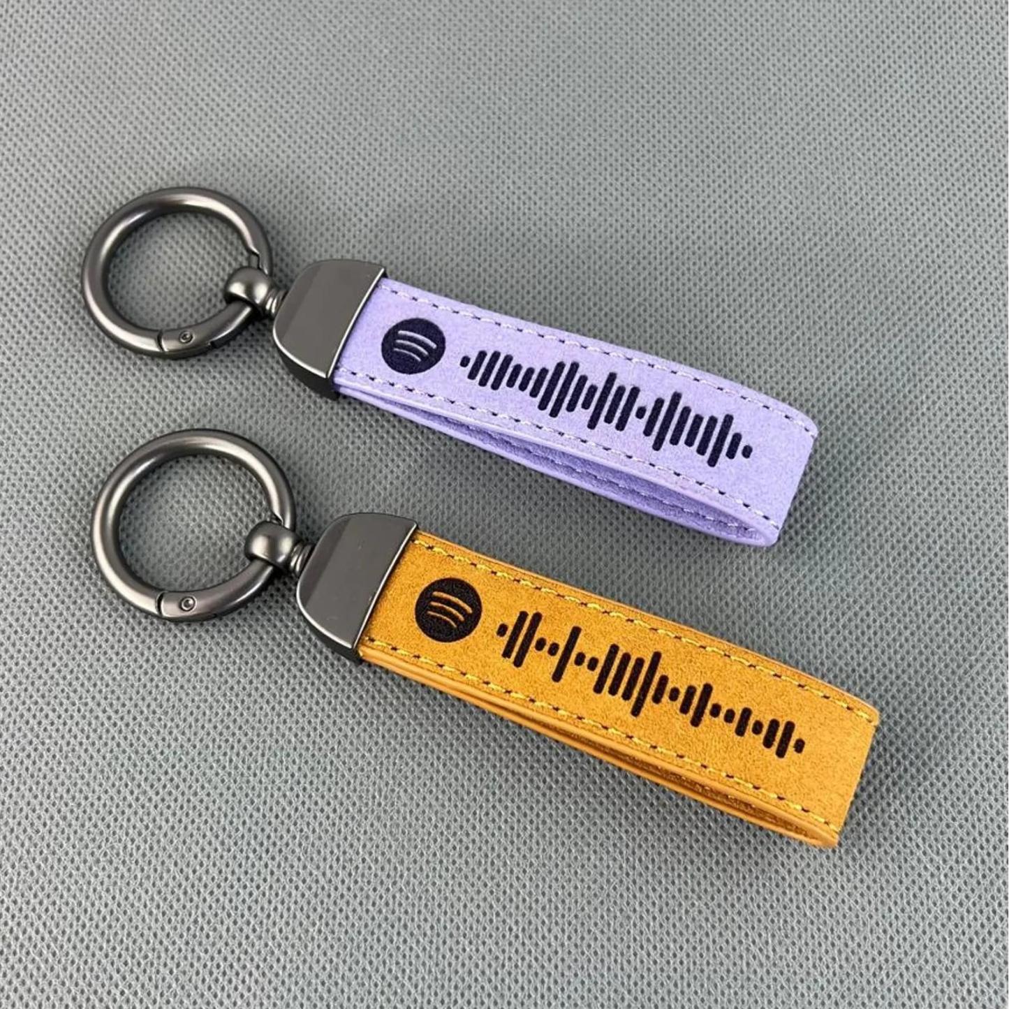 Custom Music Keychain Gift With Song BarCode Gift For Her Boyfriend, Girlfriend Gift For Him Best Seller Personalized Spotfy Playlist Gift