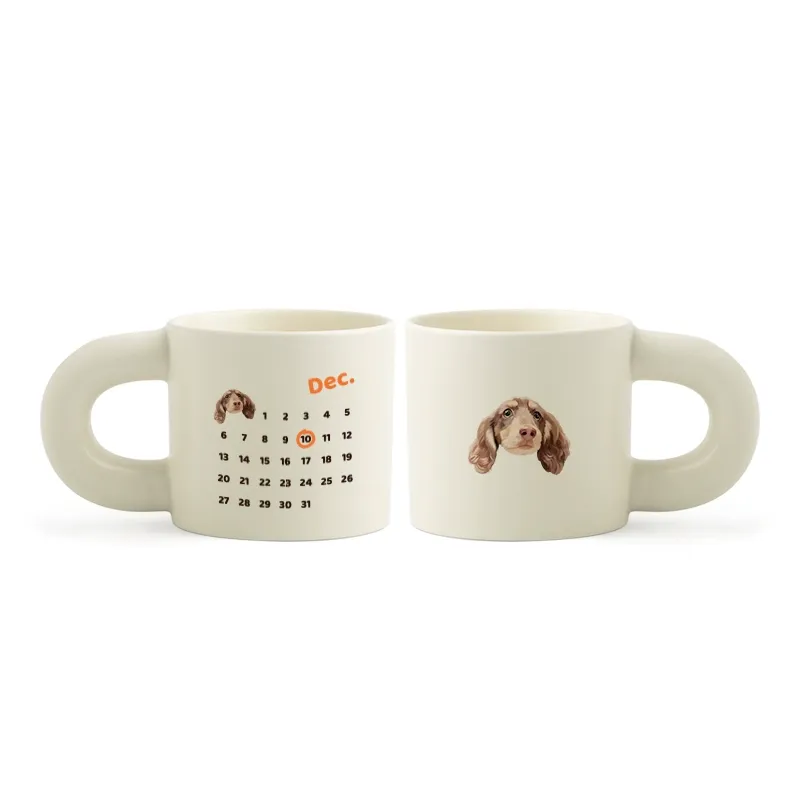 Pet Custom Illustration Avatar Hand-Painted Cats And Dogs Mug Ceramic Coffee