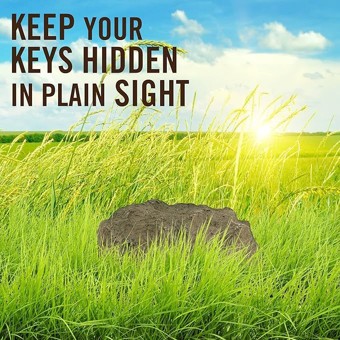 Hide A Key In A Real Looking Rock/Stone Holds Standard Sized Spare Keys Fits In With Your Landscaping And Yard Resistant To Outdoor Elements