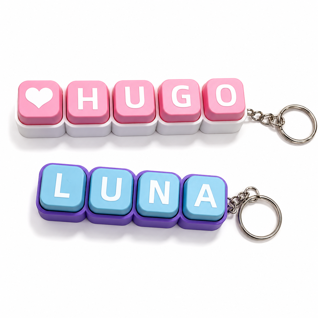 Personalized Name Keyboard Keychain Clicky Fidget Keyring Custom Gift for Friends