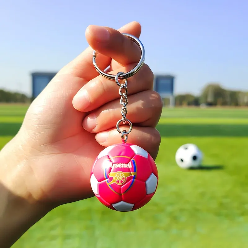 Mini Football Pendant Keychain Real Madrid Pendant World Cup Souvenir Birthday Gift For Boys Fans