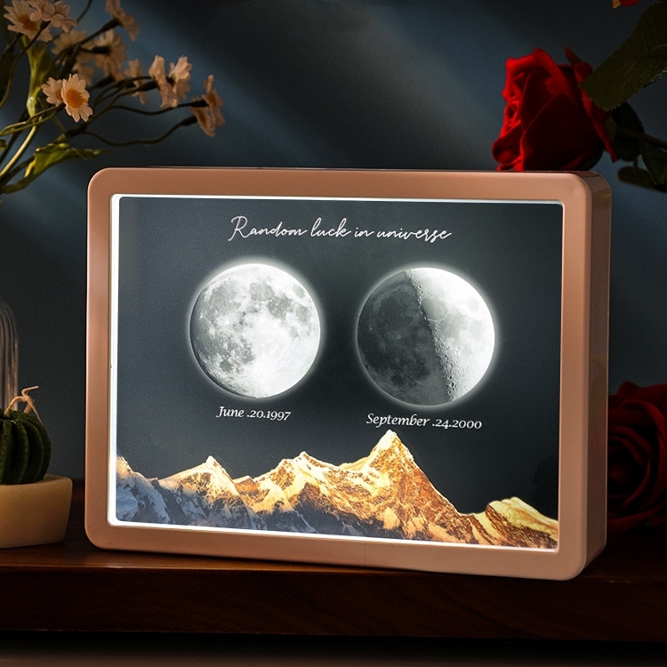 Customized Moon Phase Ornaments Moon Phase Mirror Lights Bluetooth Speakers Gifts For Girlfriends Anniversary Gifts Birthday Gifts