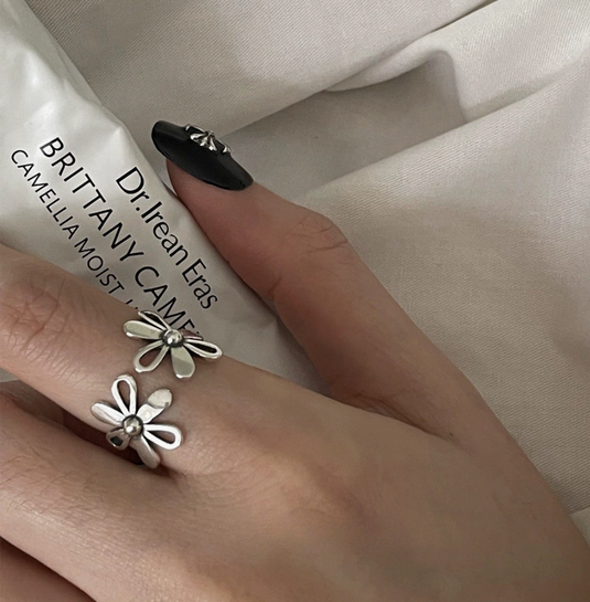 Little Flower Adjustable Open Ring Best Gift for Her