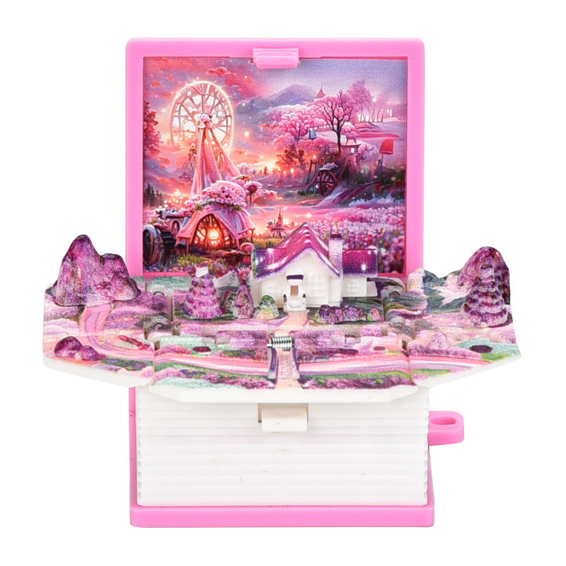 3d Pop-up Book Keychain Folding Bomb Book Decompression Pendant