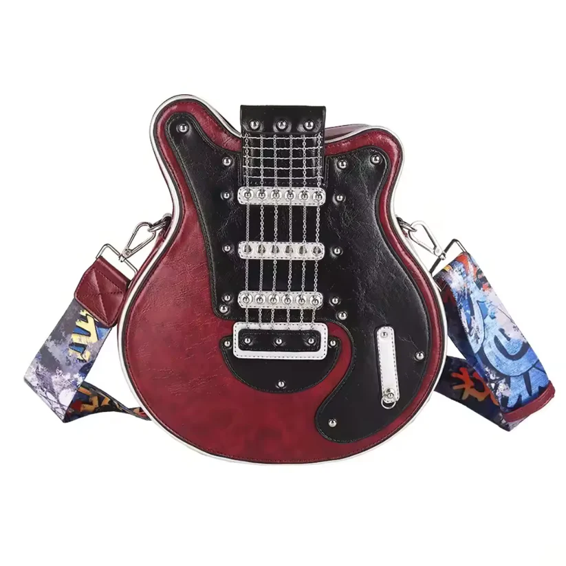 Guitar-Shaped Crossbody Bag, Unique Fashion Shoulder Bag, Gift for Music Lovers & Trendsetters