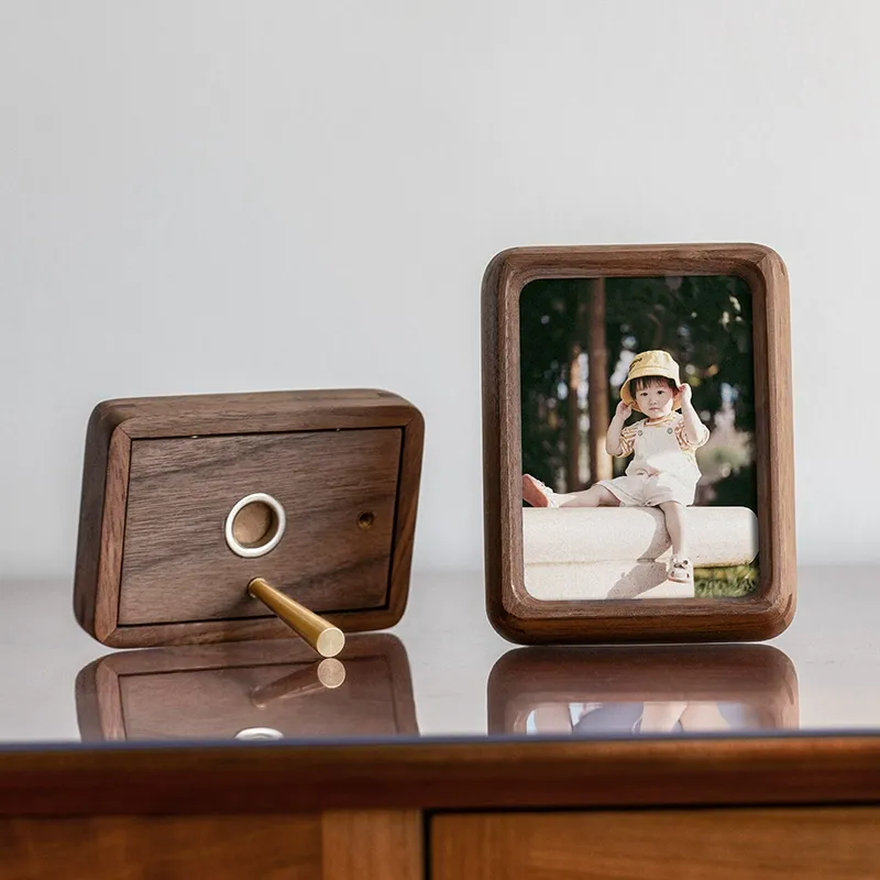 Personalized Photo Fridge Magnet Wooden Frame Fridge Decor Gift for Her