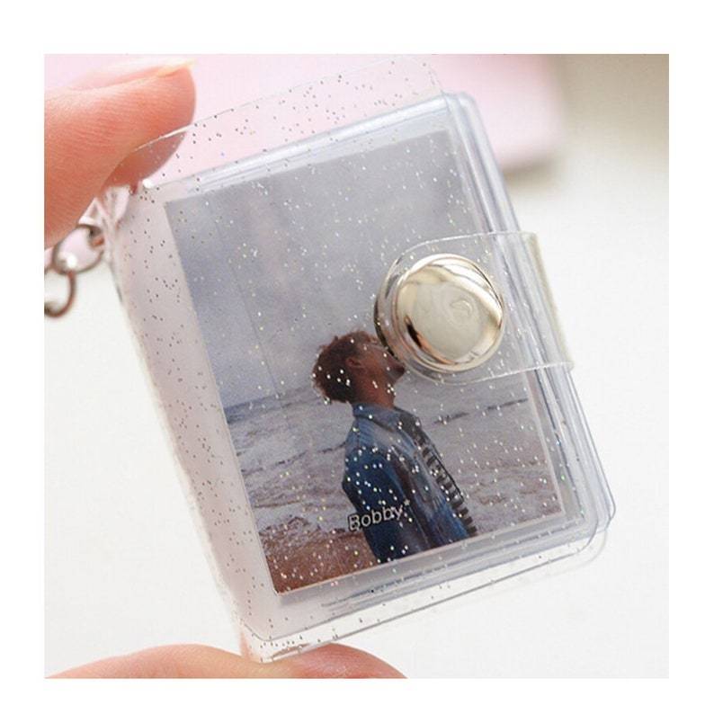 Gift for Her Scrapbook Keychain Mini Photo Album Keychain Photo Frame 16 Pockets - soufeelus