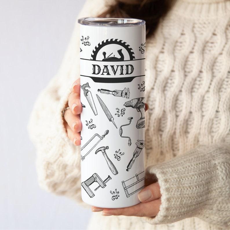 Custom Carpenter Tumbler Personalized Woodworker Gift for Fathers Day