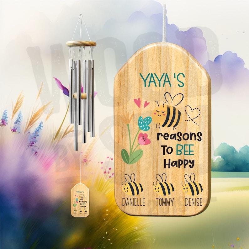 Personalized Wind Chimes Gift Nana Gift Chime Mother's Day Gift Custom Wind Chime Grandparents Day Gift