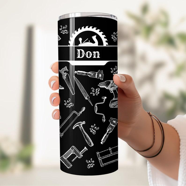 Custom Carpenter Tumbler Personalized Woodworker Gift for Fathers Day