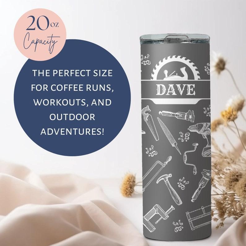Custom Carpenter Tumbler Personalized Woodworker Gift for Fathers Day