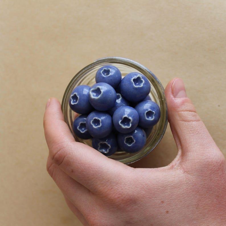 Ceramic magnet, Ceramic fruit, Food magnet, Clay magnets, Fridge Magnets, Handmade magnets, Blueberry, Fruit magnet, Blueberry magnet
