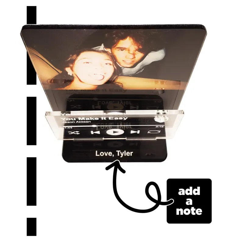 Personalized Custom Music Stand Acrylic - Anniversary, Birthday, Couples, Valentines Gifts